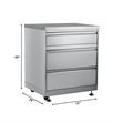 Pemberly Row Outdoor Kitchen Series Modular Kitchen in Stainless Steel