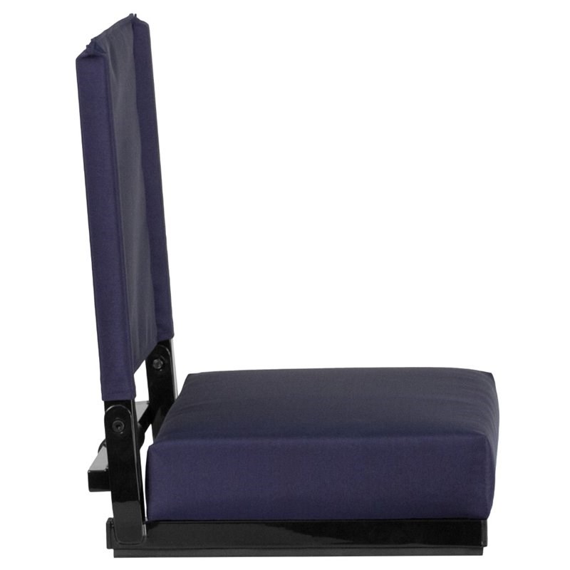 Pemberly Row Grandstand Comfort Seat in Aluminum Frame in Navy