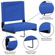 Pemberly Row Grandstand Comfort Seat in Aluminum Frame in Blue