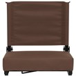 Pemberly Row Grandstand Comfort Seat in Aluminum Frame in Brown