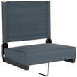 Pemberly Row Grandstand Comfort Seat in Aluminum Frame in Dark Blue