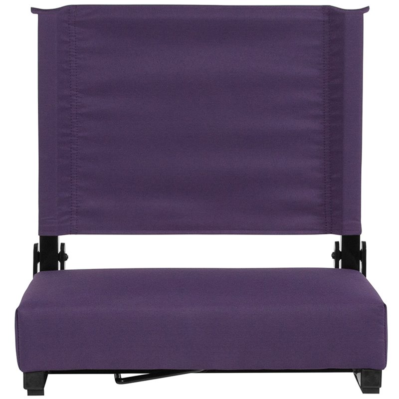 Pemberly Row Grandstand Comfort Seat in Aluminum Frame in Dark Purple
