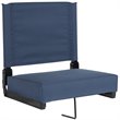 Pemberly Row Grandstand Comfort Seat in Aluminum Frame in Navy Blue