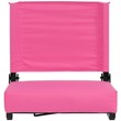 Pemberly Row Grandstand Comfort Seat in Aluminum Frame in Pink