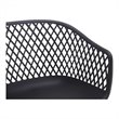Pemberly Row Contemporary Plastic Outdoor Chairs in Black (Set of 2)