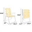 Pemberly Row Poolside Gossip Collection Priscilla Folding Chairs Yellow (2-Pack)