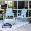Pemberly Row Poolside Gossip Priscilla Folding Chairs in Aqua Haze (2-Pack)