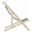 Pemberly Row Eucalyptus Wood Outdoor Sling Chair in Navy and White