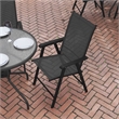 Pemberly Row Metal Folding Patio Sling Chair in Black (Set of2)
