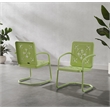 Pemberly Row 2-Piece Retro Outdoor Chair Set in Key Lime Gloss