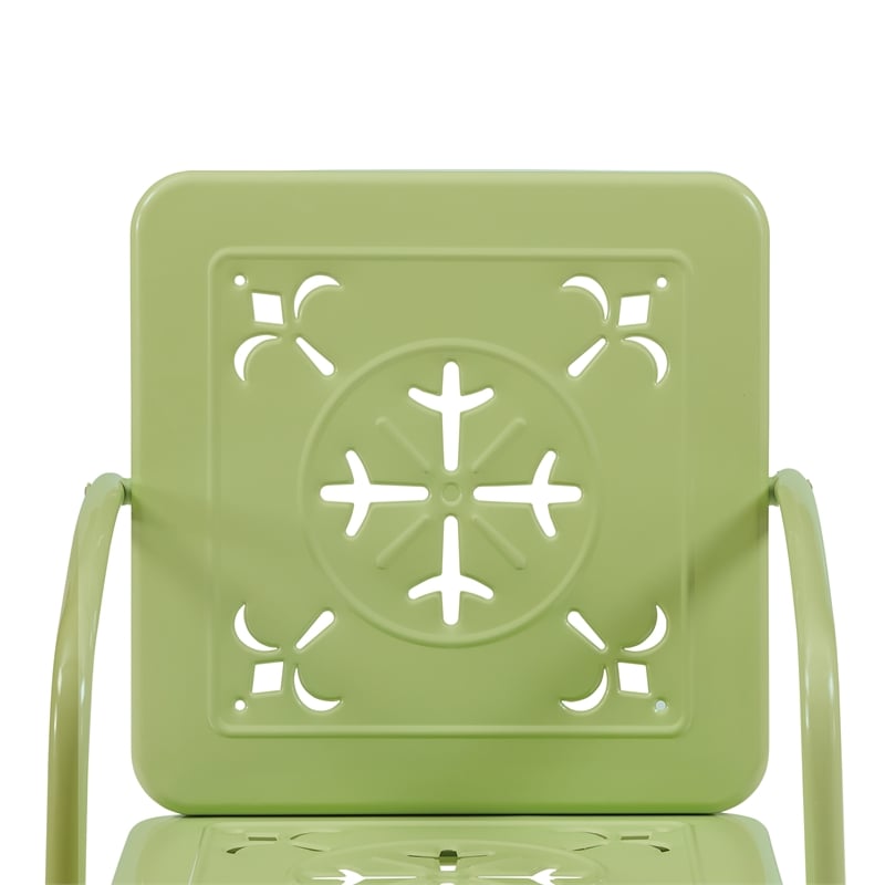 Pemberly Row 2-Piece Retro Outdoor Chair Set in Key Lime Gloss