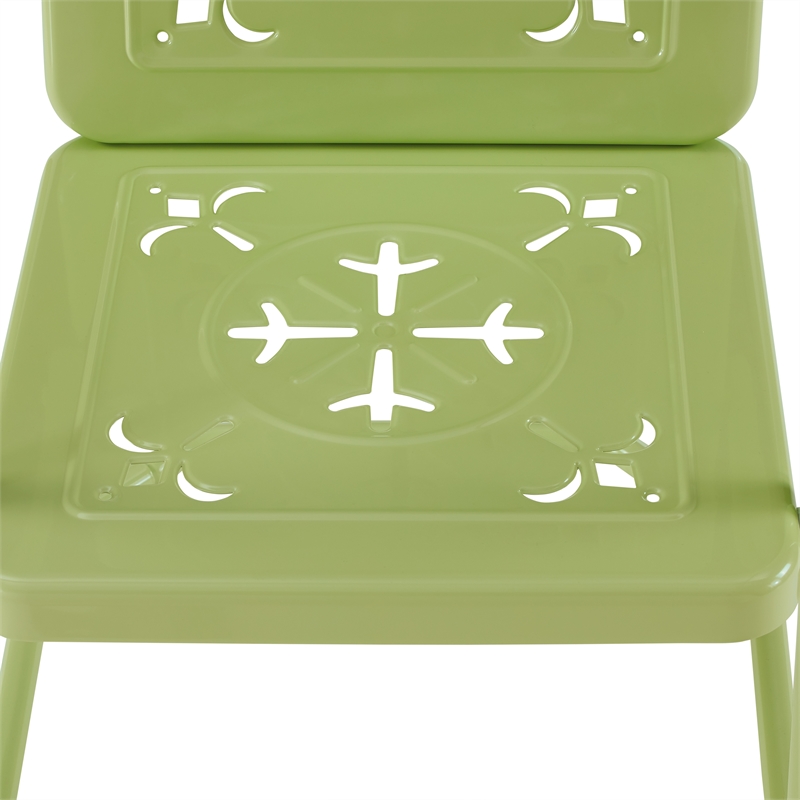 Pemberly Row 2-Piece Retro Outdoor Chair Set in Key Lime Gloss