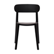 Pemberly Row Commercial All-Weather Patio Stack Chair with Contoured Backrest
