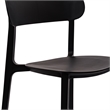 Pemberly Row Commercial All-Weather Patio Stack Chair with Contoured Backrest