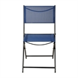 Pemberly Row 2 Pack Commercial Outdoor Flex Comfort Folding Chair in Navy