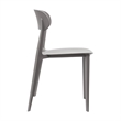 Pemberly Row Commercial All-Weather Gray Patio Stack Chair w/ Contoured Backrest