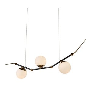 Pemberly Row 54&quot ETL Certified Integrated LED Aluminum Chandelier -Antique Brass