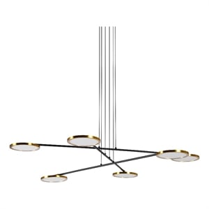 Pemberly Row 39&quot ETL Integrated LED Aluminum Chandelier - Antique Brass