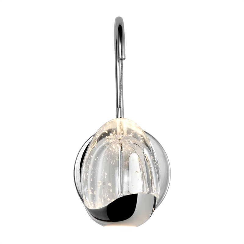 Pemberly Row Integrated LED ETL Wall Sconce Lighting in Polished Chrome
