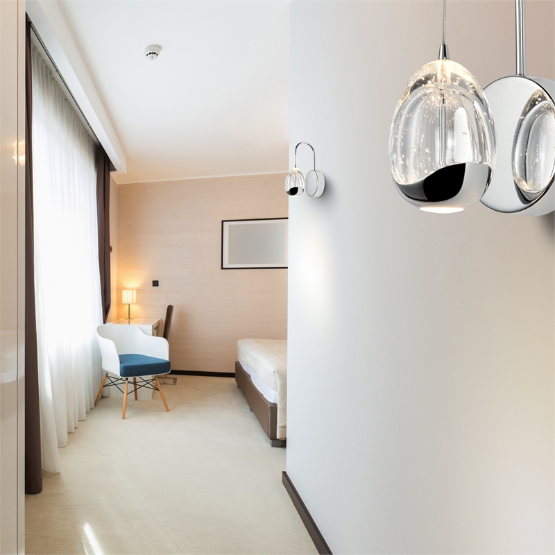 Pemberly Row Integrated LED ETL Wall Sconce Lighting in Polished Chrome