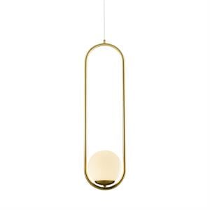 Pemberly Row 7&quot ETL Integrated LED Pendant Lighting Fixture in Antique Brass