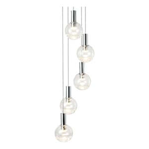 Pemberly Row Integrated LED ETL Certified Aluminum Chandelier - Polished Chrome