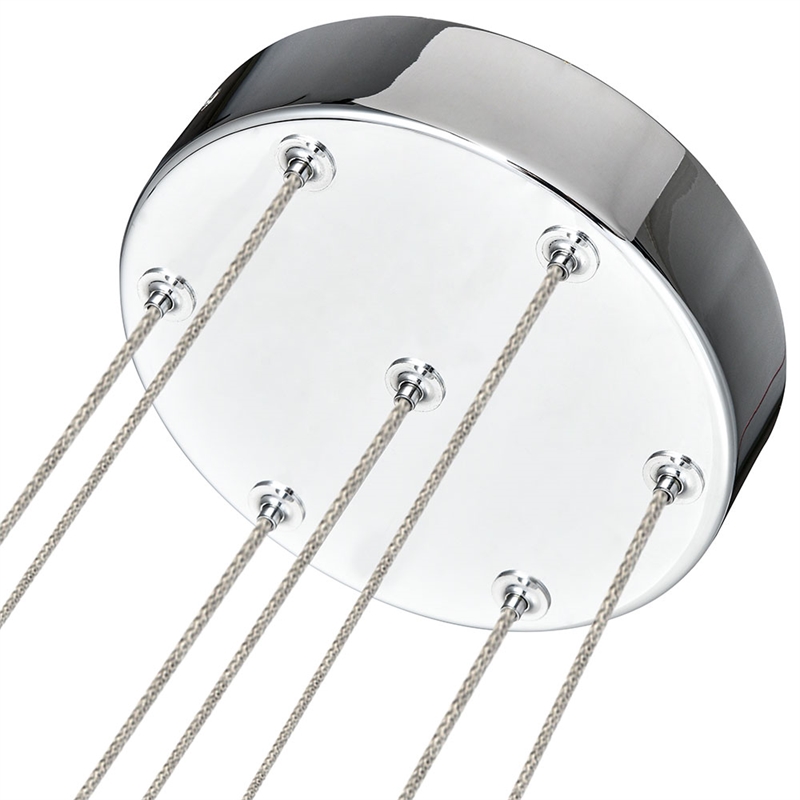 Pemberly Row Integrated LED ETL Certified Aluminum Chandelier - Polished Chrome