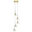 Pemberly Row 5-Light ETL Certified Integrated LED Aluminum Chandelier - Gold