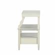 Pemberly Row Contemporary Antique White Wood 1-Drawer Storage Nightstand