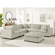 Pemberly Row Contemporary Beige Fabric Extra Large 40