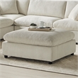 Pemberly Row Contemporary Beige Corduroy Fabric XL 40