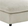 Pemberly Row Contemporary Beige Corduroy Fabric XL 40