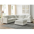 Pemberly Row Modular 6-Piece Sectional in Ivory Performance Fabric