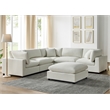 Pemberly Row Modular 6-Piece Sectional in Ivory Performance Fabric