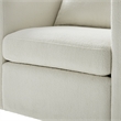 Pemberly Row Contemporary Ivory Performance Fabric Swivel Barrel Chair