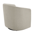 Pemberly Row Contemporary Sea Oat Beige Fabric Swivel Barrel Chair
