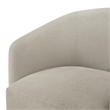 Pemberly Row Contemporary Sea Oat Beige Fabric Swivel Barrel Chair