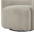 Pemberly Row Contemporary Sea Oat Beige Fabric Swivel Barrel Chair