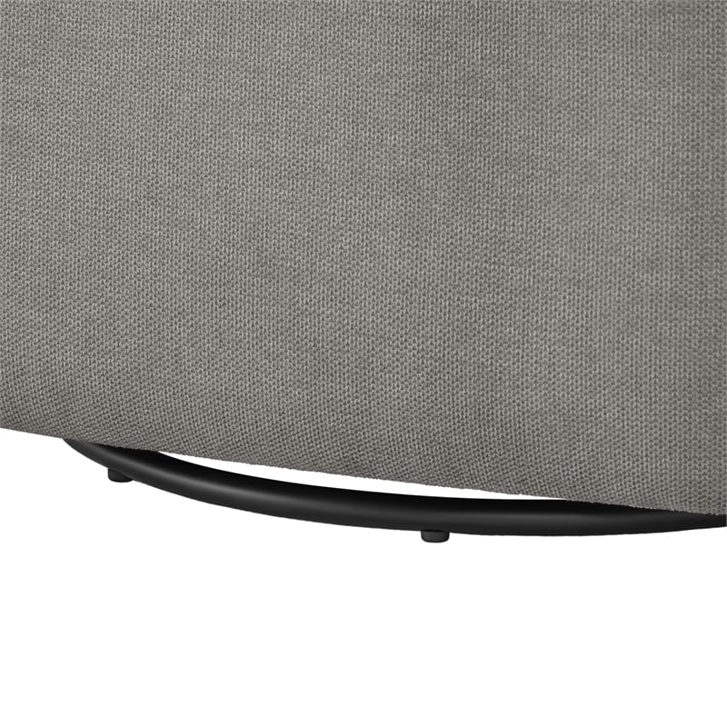 Pemberly Row Contemporary Gray Fabric Swivel Barrel Accent Chair