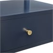 Pemberly Row Midnight Blue Wood 1-Drawer Nightstand with Floating Top