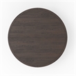 Pemberly Row Dining & Poker Table in Walnut Wood Finish with Black Faux Leather