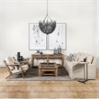 Pemberly Row Contemporary Beige Fabric Wrapped Wooden Frame Accent Chair