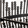 Pemberly Row Contemporary Bead Bowl-Style 4 Bulb Chandelier in Black