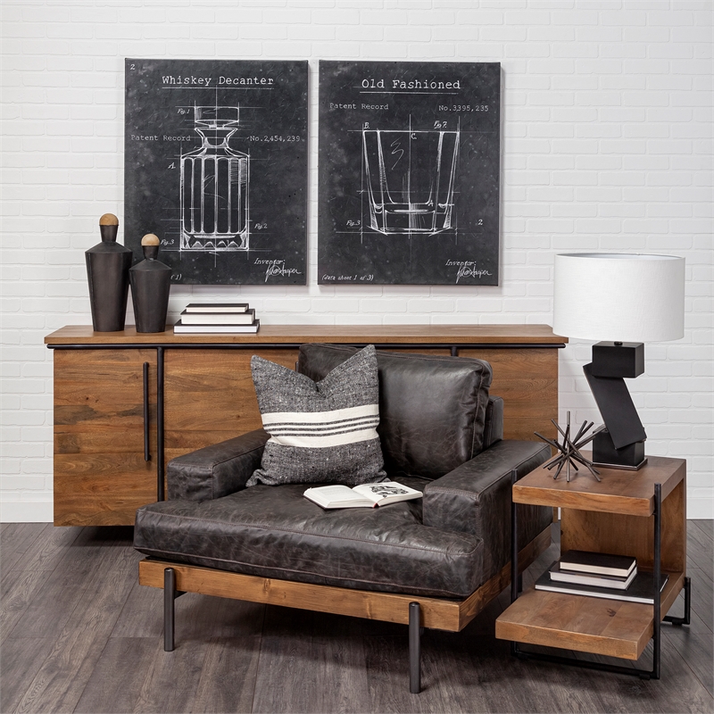 Pemberly Row Modern / Contemporary Black Metal Urns (Set of 2)