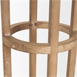 Pemberly Row Farmhouse Large Natural Wood Cylindrical Lantern