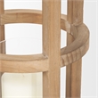 Pemberly Row Farmhouse Small Natural Wood Cylindrical Lantern