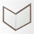 Pemberly Row Traditional 26x22 Brown Finish Wood Frame Mirror