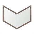 Pemberly Row Traditional 26x22 Brown Finish Wood Frame Mirror