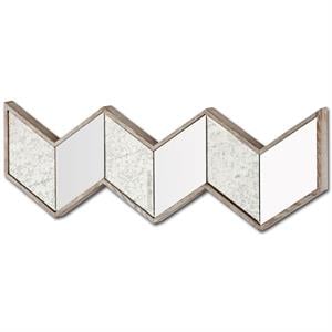 Pemberly Row Modern / Contemporary 36x12 Brown Wood Frame Mirror