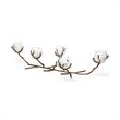 Pemberly Row Distressed Gold Metal Creeper Five Candle Table Candle Holder